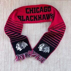 Chicago Blackhawks Red and Black Scarf